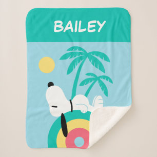 Peanuts Snoopy Deco Jouw namen toevoegen Sherpa Deken