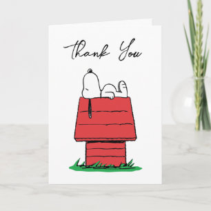 Peanuts Snoopy Dog House   BABY SHOWER Bedankkaart