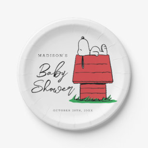 Peanuts Snoopy Dog House   BABY SHOWER Papieren Bordje