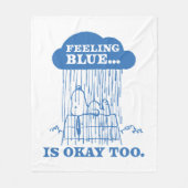Peanuts | Snoopy Feeling Blue is ook OK Fleece Deken (Voorkant)
