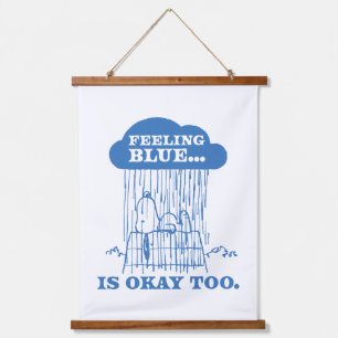 Peanuts Snoopy Feeling Blue is ook OK Hangend Wandkleed