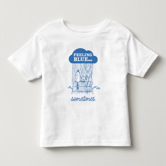 Peanuts | Snoopy Feeling Blue is ook OK Kinder Shirts (Voorkant)
