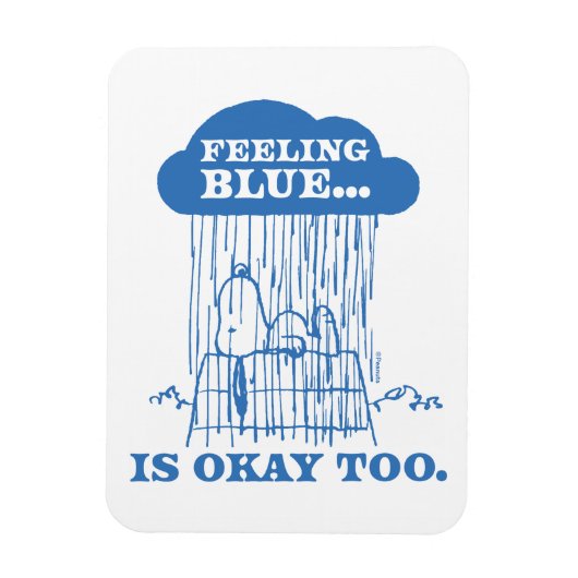 Peanuts | Snoopy Feeling Blue is ook OK Magneet (Verticaal)