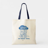 Peanuts | Snoopy Feeling Blue is ook OK Tote Bag (Achterkant)