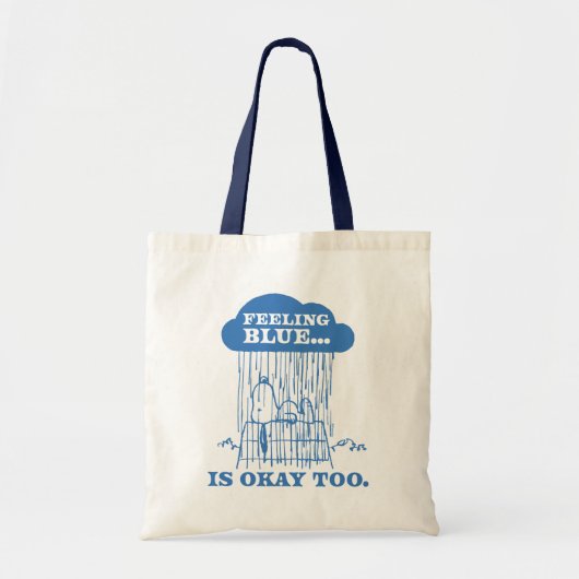 Peanuts | Snoopy Feeling Blue is ook OK Tote Bag (Voorkant)