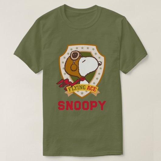 Peanuts | Snoopy Flying Ace Badge T-shirt (Design voorkant)
