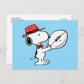 Peanuts | Snoopy Football Coach Briefkaart (Voorkant / Achterkant)
