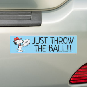 Peanuts   Snoopy Football Coach Bumpersticker