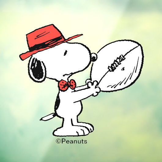 Peanuts | Snoopy Football Coach Raamsticker (Vel 3)