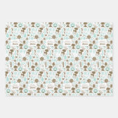 Peanuts | Snoopy Frosty Christmas Pattern Inpakpapier Vel (Voorkant 3)