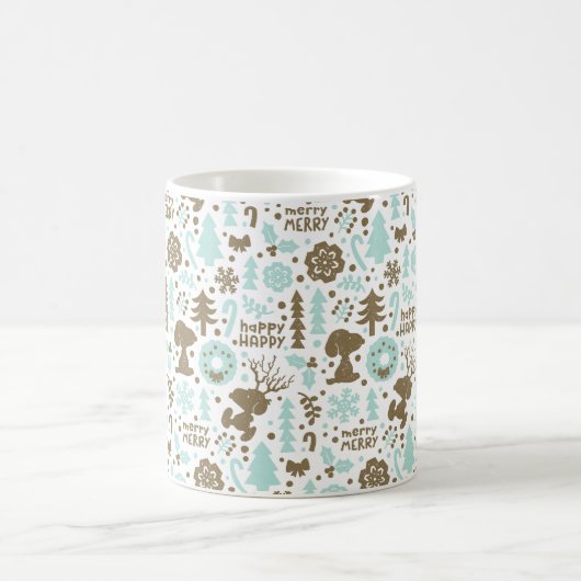 Peanuts | Snoopy Frosty Christmas Pattern Koffiemok (Center)