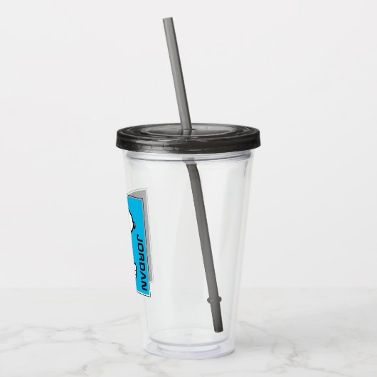 Peanuts | Snoopy geometrisch ontwerp Acryl Drinkbeker (Links)
