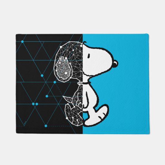 Peanuts | Snoopy geometrisch ontwerp Deurmat (Voorkant)