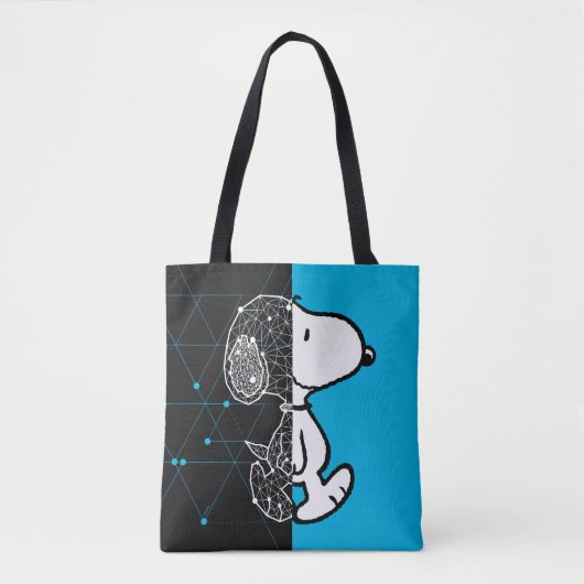 Peanuts | Snoopy geometrisch ontwerp Draagtas (Voorkant)