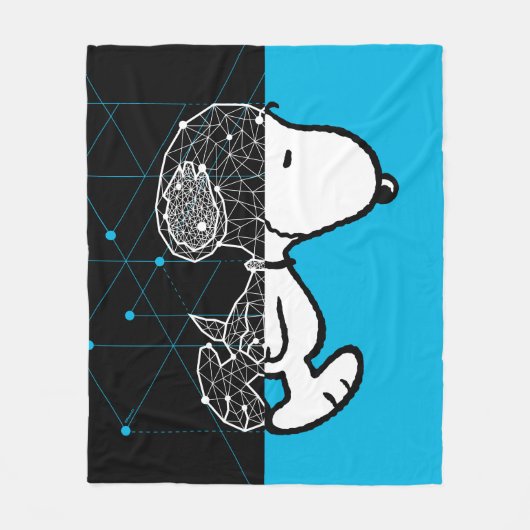 Peanuts | Snoopy geometrisch ontwerp Fleece Deken (Voorkant)