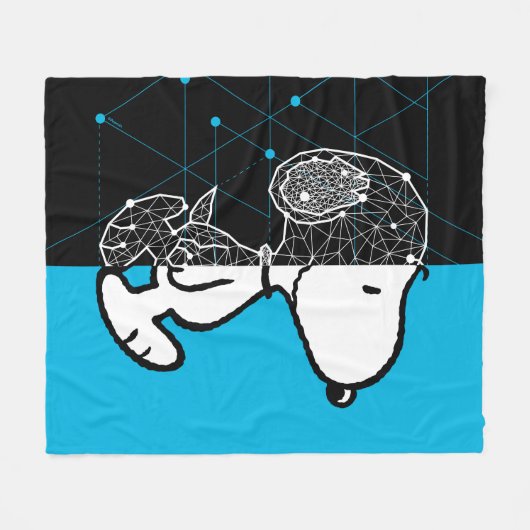 Peanuts | Snoopy geometrisch ontwerp Fleece Deken (Voorkant (Horizontaal))