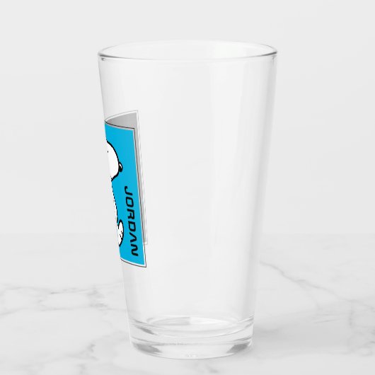 Peanuts | Snoopy geometrisch ontwerp Glas (Links)