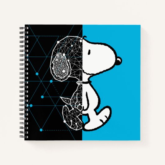 Peanuts | Snoopy geometrisch ontwerp Notitieboek (Voorkant)