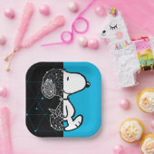 Peanuts | Snoopy geometrisch ontwerp Papieren Bordje (Feest)