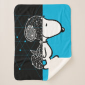 Peanuts | Snoopy geometrisch ontwerp Sherpa Deken (Voorkant)
