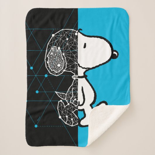 Peanuts | Snoopy geometrisch ontwerp Sherpa Deken (Voorkant)