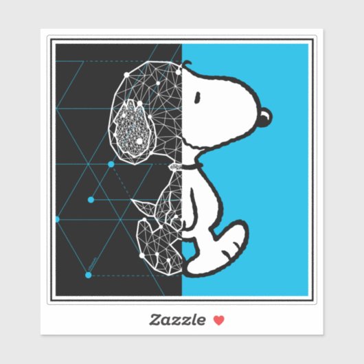 Peanuts | Snoopy geometrisch ontwerp Sticker (Vel)