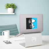 Peanuts | Snoopy geometrisch ontwerp Sticker (Laptop op bureau)