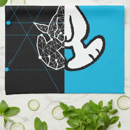 Peanuts | Snoopy geometrisch ontwerp Theedoek (Gevouwen)