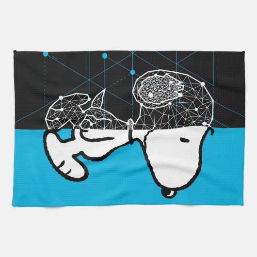 Peanuts | Snoopy geometrisch ontwerp Theedoek (Horizontaal)