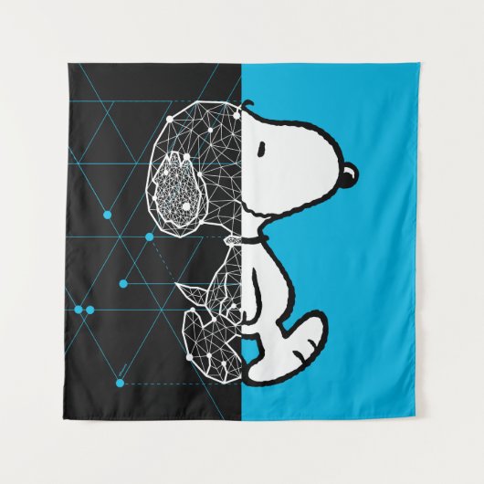 Peanuts | Snoopy geometrisch ontwerp Wandkleed (Voorkant)