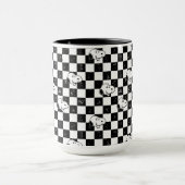 Peanuts | Snoopy geruite vlag Mok (Midden)