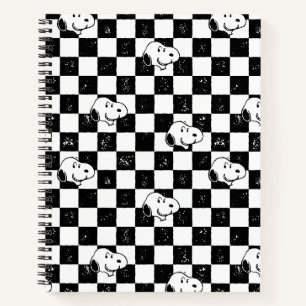 Peanuts   Snoopy geruite vlag Notitieboek