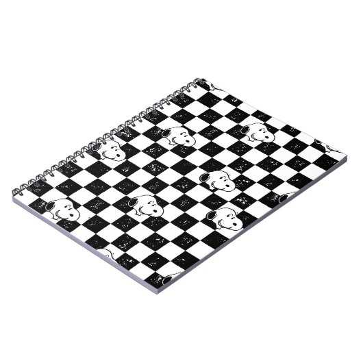 Peanuts | Snoopy geruite vlag Notitieboek (Linkerzijde)