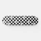 Peanuts | Snoopy geruite vlag Skateboard (Horizontaal)