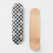 Peanuts | Snoopy geruite vlag Skateboard (Voorkant)