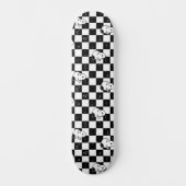 Peanuts | Snoopy geruite vlag Skateboard (Voorkant)