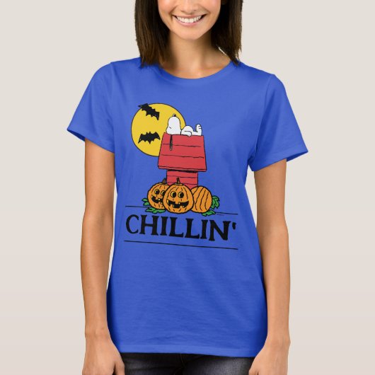 Peanuts | Snoopy Halloween hondenhok T-shirt (Voorkant)
