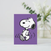 Peanuts | Snoopy Happy Smile Dance Briefkaart (Staand voorkant)
