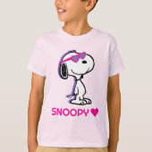 Peanuts | Snoopy Hart Zonnebril T-shirt (Voorkant)