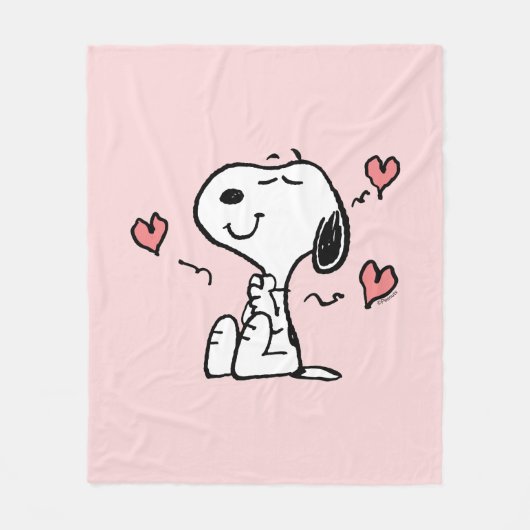 Peanuts | Snoopy Hartjes Fleece Deken (Voorkant)