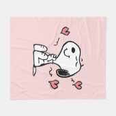 Peanuts | Snoopy Hartjes Fleece Deken (Voorkant (Horizontaal))