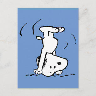 Peanuts   Snoopy Headstand Briefkaart