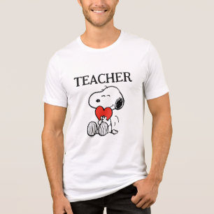 Peanuts   Snoopy Heart Knuffel Leraar Tri-Blend Shirt