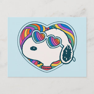 Peanuts   Snoopy Heart Rainbow Briefkaart