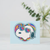 Peanuts | Snoopy Heart Rainbow Briefkaart (Staand voorkant)
