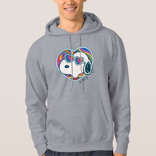 Peanuts | Snoopy Heart Rainbow Hoodie (Voorkant)