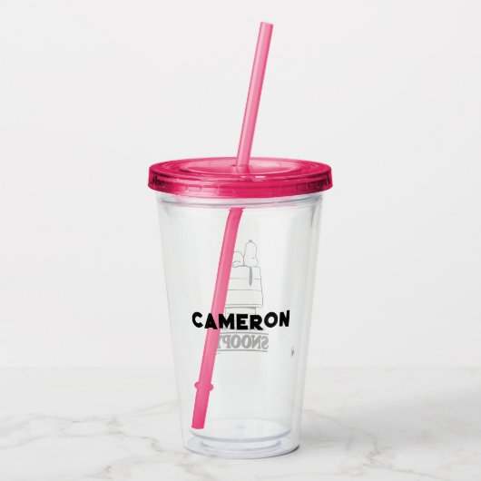 Peanuts | Snoopy het geheim van het leven Acryl Drinkbeker (Achterkant)