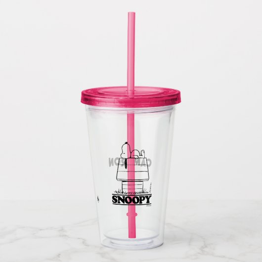 Peanuts | Snoopy het geheim van het leven Acryl Drinkbeker (Voorkant)