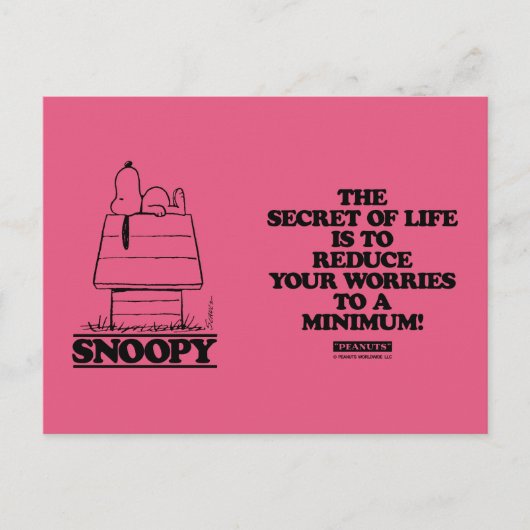Peanuts | Snoopy het geheim van het leven Briefkaart (Voorkant)