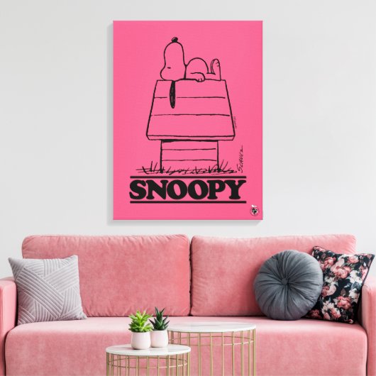 Peanuts | Snoopy het geheim van het leven Canvas Afdruk (Insitu (Woonkamer))